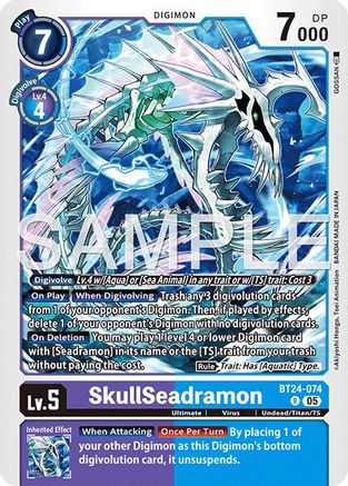 SkullSeadramon (BT24-074) Rare - Digimon Time Stranger