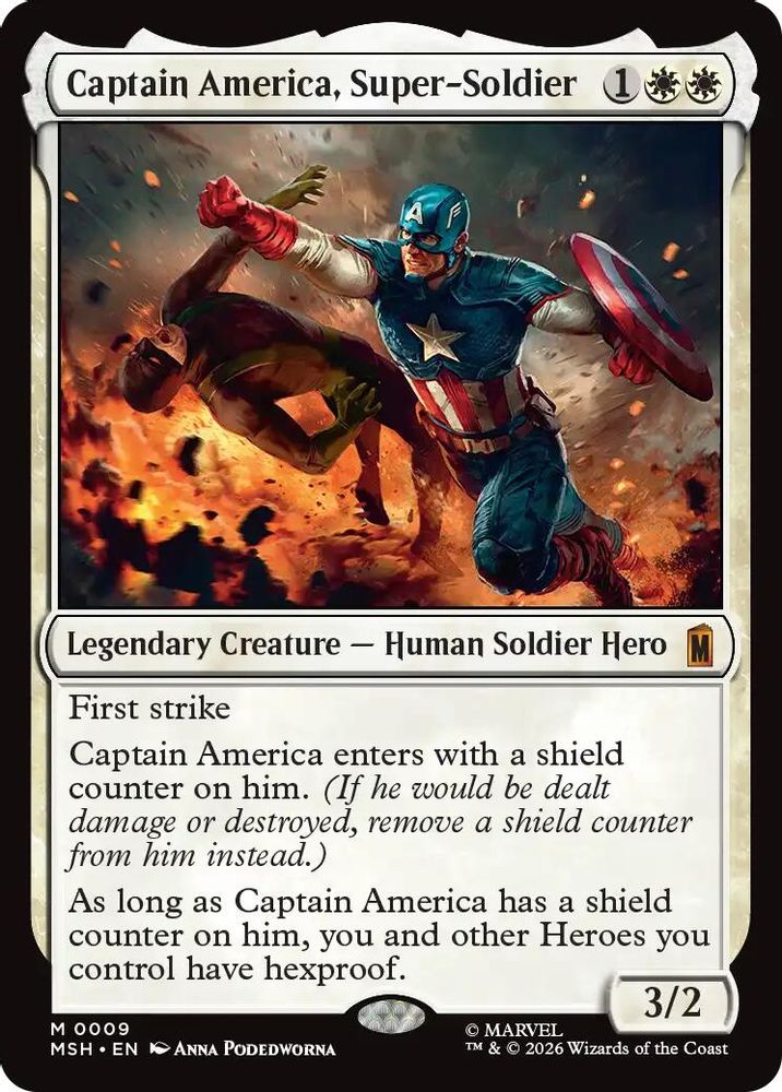 [FOIL] Captain America, Super-Soldier #009 - MYTHIC MSH -  Marvel Super Heroes