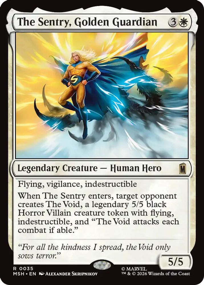 [FOIL] The Sentry, Golden Guardian #035 - RARE MSH -  Marvel Super Heroes