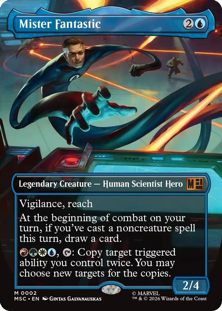 Mister Fantastic (Borderless) #002 - MYTHIC MSC -  Commander: Marvel Super Heroes