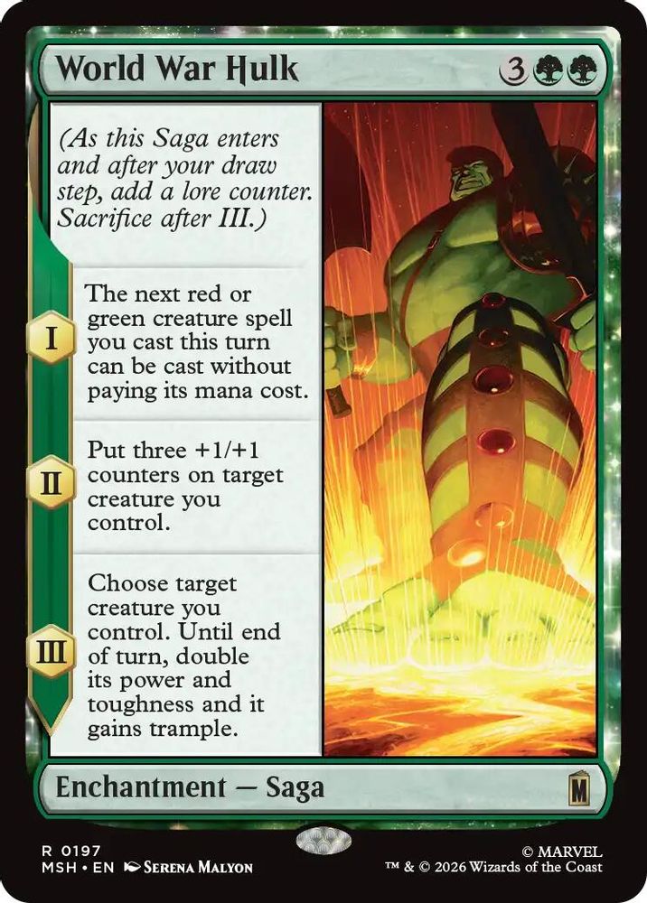 [FOIL] World War Hulk #197 - RARE MSH -  Marvel Super Heroes