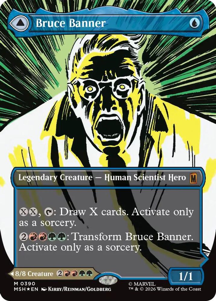 [FOIL] Bruce Banner (Borderless) (0390) #390 - MYTHIC MSH -  Marvel Super Heroes