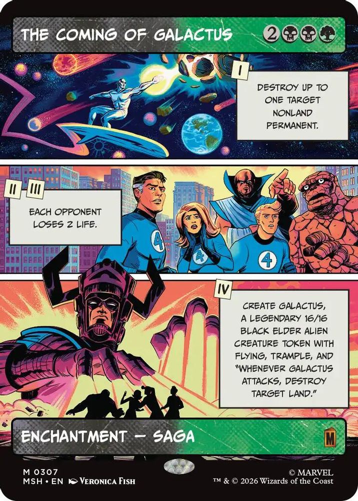 [FOIL] The Coming of Galactus (Borderless) #307 - MYTHIC MSH -  Marvel Super Heroes
