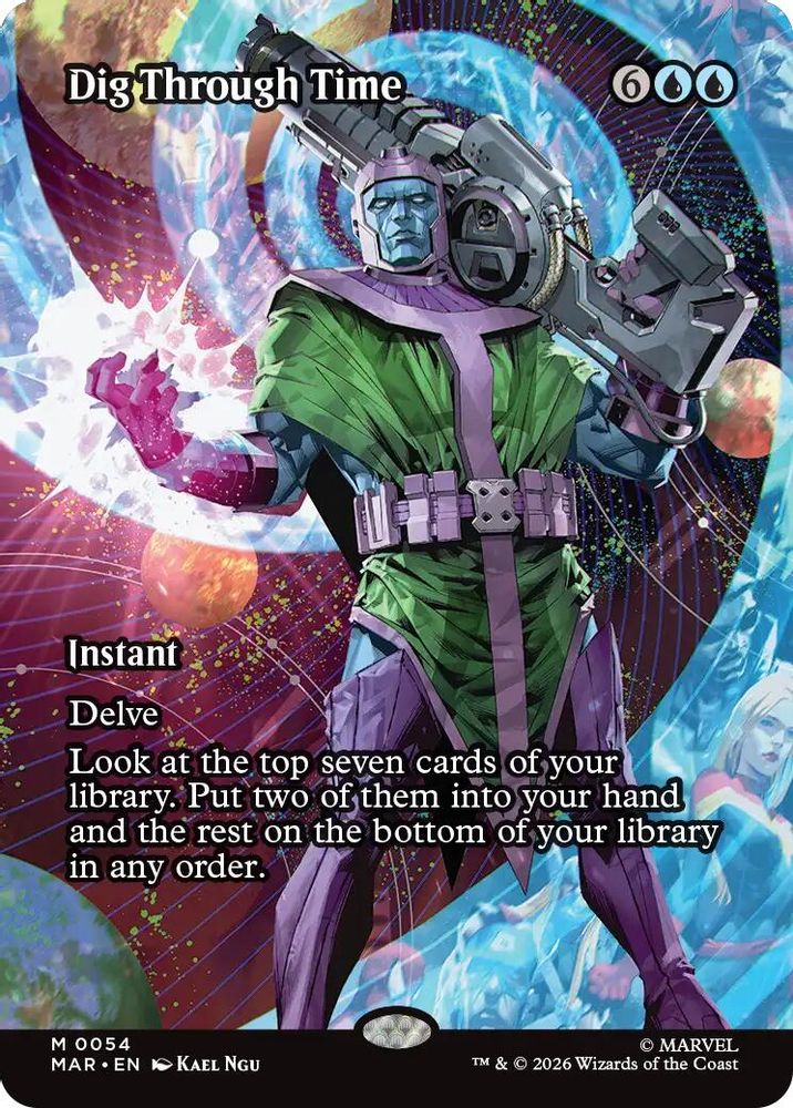 [FOIL] Dig Through Time (Borderless) #054 - MYTHIC MAR -  Marvel Universe Eternal-Legal