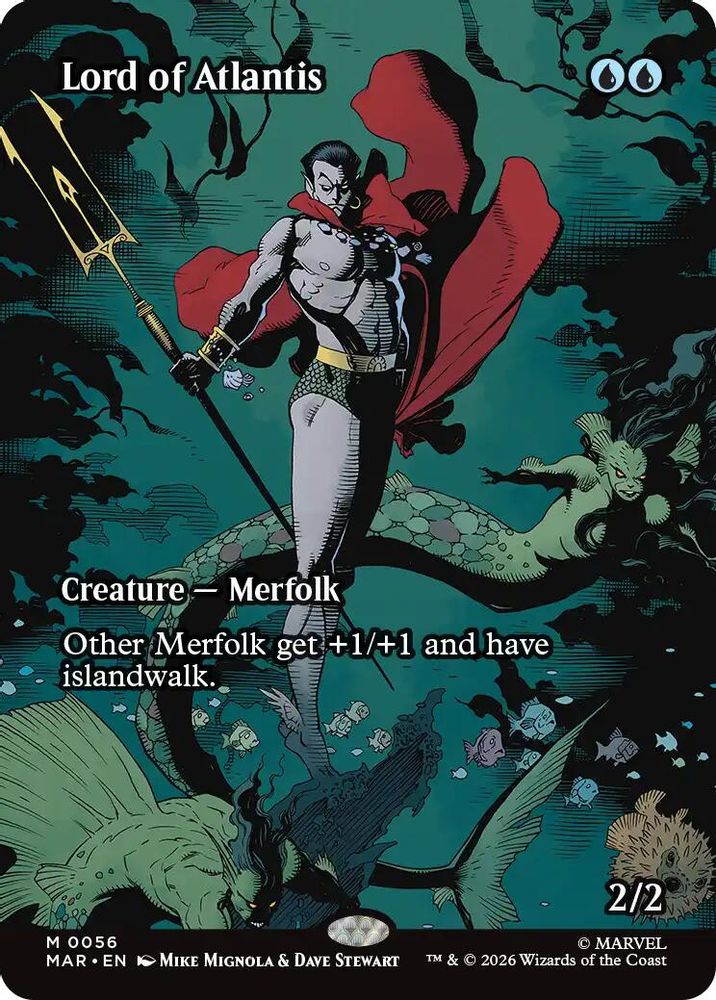 [FOIL] Lord of Atlantis (Borderless) #056 - MYTHIC MAR -  Marvel Universe Eternal-Legal
