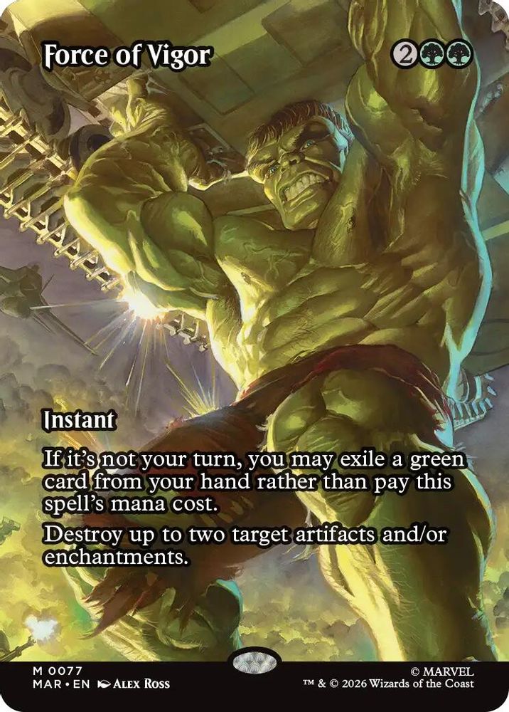 Force of Vigor (Borderless) #077 - MYTHIC MAR -  Marvel Universe Eternal-Legal