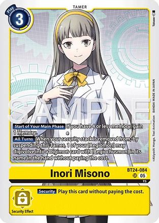 Inori Misono (BT24-084) Super Rare - Digimon Time Stranger