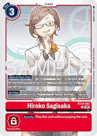 Hiroko Sagisaka (BT24-083) Rare - Digimon Time Stranger