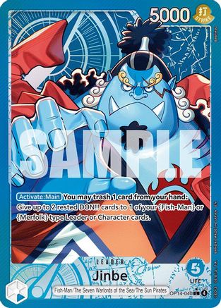 [ALTERNATE ART] Jinbe - OP14-040 (OP14-040) L - One Piece The Azure Sea's Seven