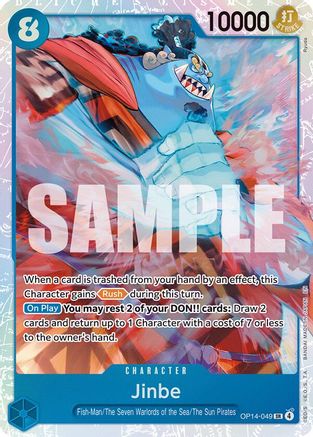 Jinbe - OP14-049 (OP14-049) Super Rare - One Piece The Azure Sea's Seven