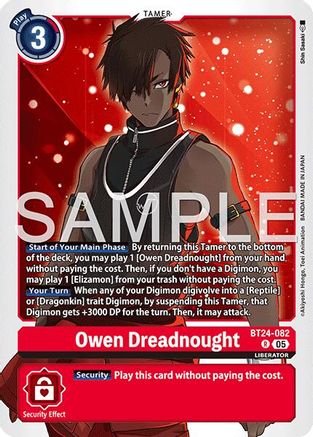 Owen Dreadnought (BT24-082) Rare - Digimon Time Stranger