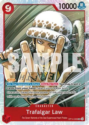 Trafalgar Law - OP14-009 (OP14-009) Super Rare - One Piece The Azure Sea's Seven