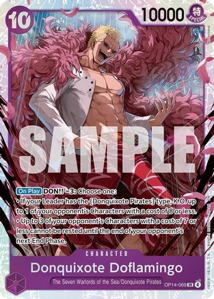 Donquixhote Doflamingo - OP14-069 (OP14-069) Super Rare - One Piece The Azure Sea's Seven