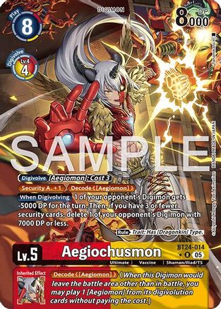 [ALTERNATE ART] Aegiochusmon (BT24-014) R - Digimon Time Stranger