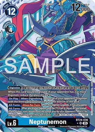 [ALTERNATE ART] Neptunemon (BT24-030) SR - Digimon Time Stranger