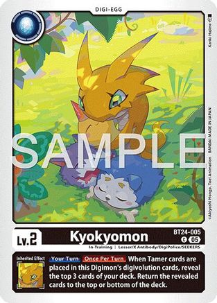 PLAYSET (4) 4x Kyokyomon (BT24-005) Common - Digimon Time Stranger