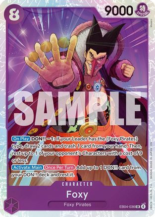 Foxy (EB04-036) Super Rare - One Piece The Azure Sea's Seven