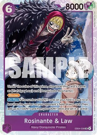 Rosinante & Law (EB04-038) Super Rare - One Piece The Azure Sea's Seven