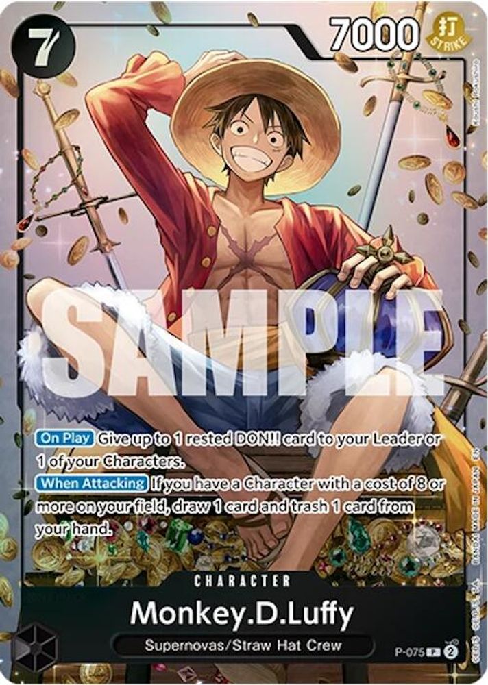 Monkey.D.Luffy - P-075 - One Piece Tin Pack Set Vol. 2 Promo