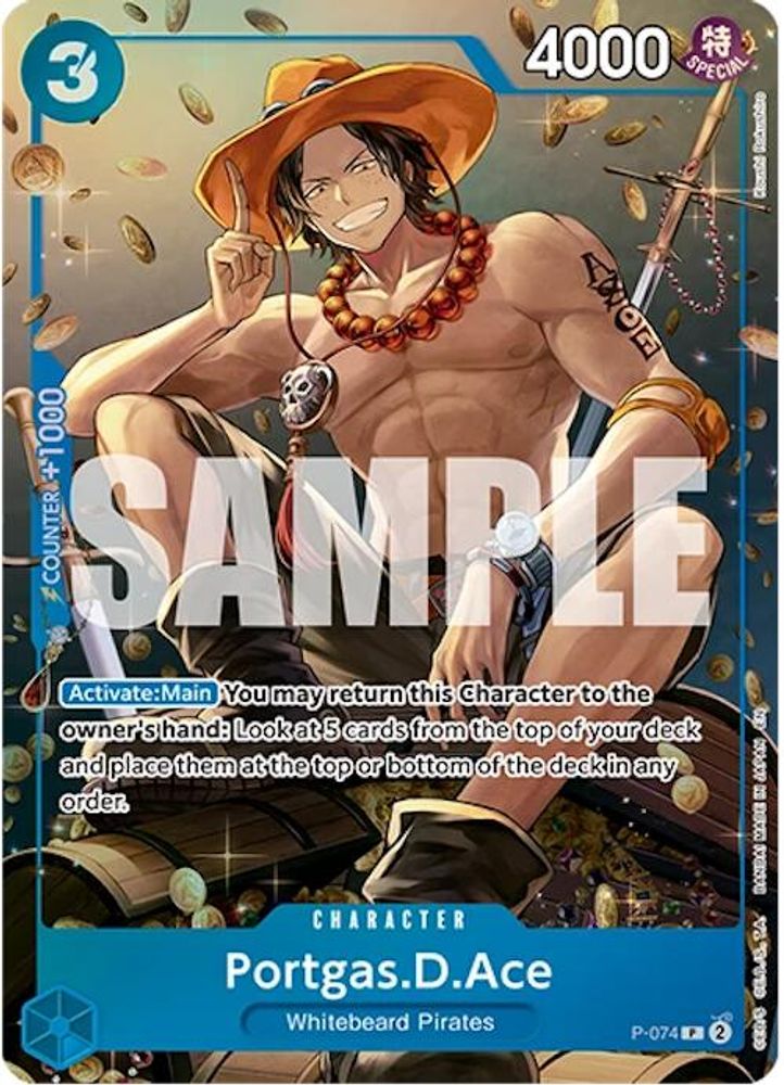 Portgas.D.Ace - P-074 - One Piece Tin Pack Set Vol. 2 Promo