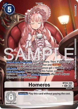 [ALTERNATE ART] Homeros (BT24-102) SEC - Digimon Time Stranger