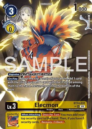 [ALTERNATE ART] Elecmon (BT24-031) R - Digimon Time Stranger