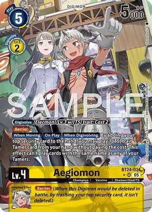 [ALTERNATE ART] Aegiomon (BT24-034) SR - Digimon Time Stranger
