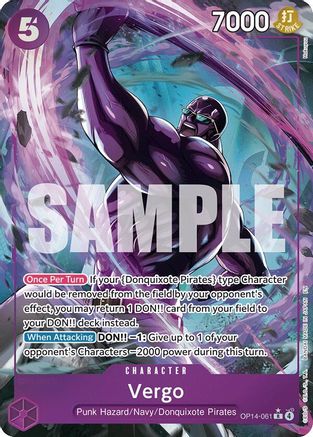 [ALTERNATE ART] Vergo (OP14-061) Rare - One Piece The Azure Sea's Seven