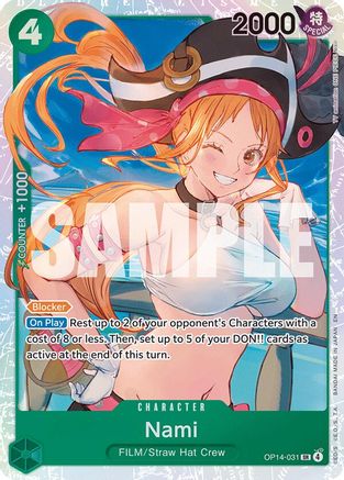 Nami (OP14-031) Super Rare - One Piece The Azure Sea's Seven