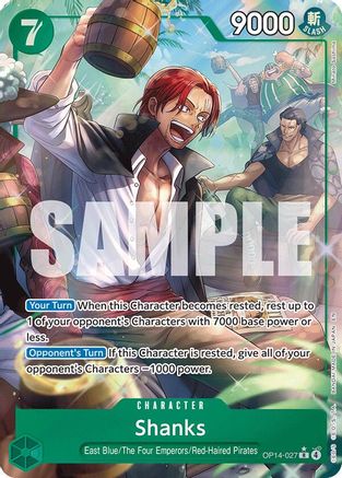 [ALTERNATE ART] Shanks (OP14-027) Rare - One Piece The Azure Sea's Seven