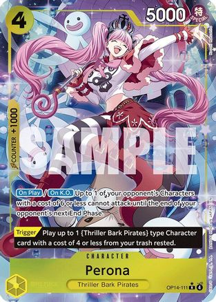 [ALTERNATE ART] Perona - OP14-111 (OP14-111) Rare - One Piece The Azure Sea's Seven