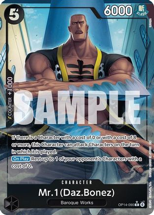 [ALTERNATE ART] Mr. 1 (Daz.Bonez) (OP14-090) Rare - One Piece The Azure Sea's Seven