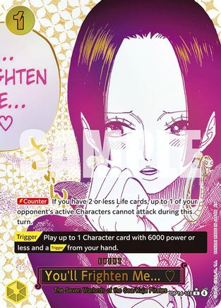 [ALTERNATE ART] You'll Frighten Me... (OP14-118) Rare - One Piece The Azure Sea's Seven
