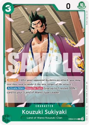 Kouzuki Sukiyaki (EB04-014) Common - One Piece The Azure Sea's Seven