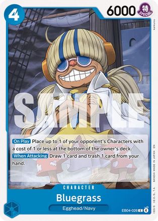 Bluegrass (EB04-026) Common - One Piece The Azure Sea's Seven