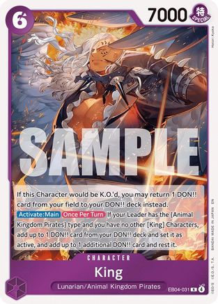 King (EB04-031) Rare - One Piece The Azure Sea's Seven