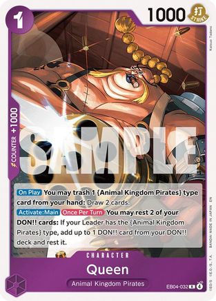 Queen (EB04-032) Rare - One Piece The Azure Sea's Seven