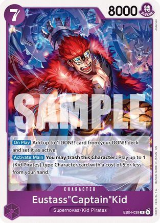 Eustass"Captain"Kid - (EB04-039) - Rare One Piece The Azure Sea's Seven