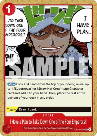 I Have a Plan to Take Down One of the Four Emperors!! (OP14-019) Uncommon - One Piece The Azure Sea's Seven
