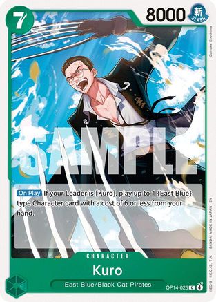 Kuro (OP14-025) Common - One Piece The Azure Sea's Seven
