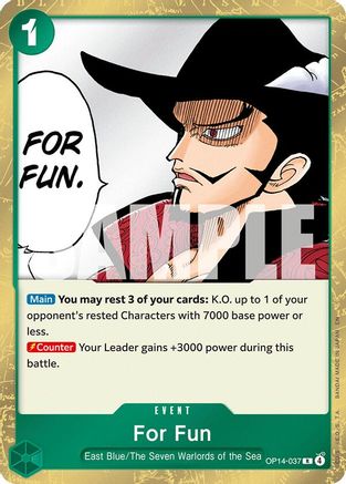 For Fun (OP14-037) Rare - One Piece The Azure Sea's Seven