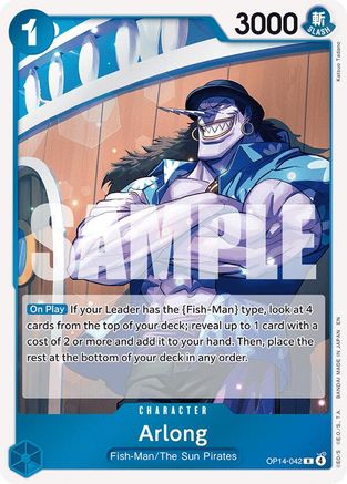 Arlong (OP14-042) Rare - One Piece The Azure Sea's Seven