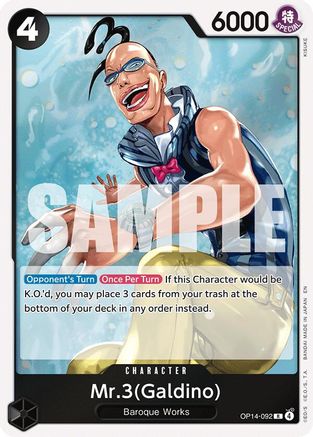 Mr.3(Galdino) (OP14-092) Rare - One Piece The Azure Sea's Seven