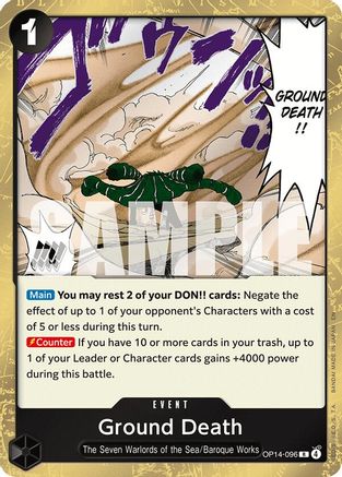 Ground Death (OP14-096) Rare - One Piece The Azure Sea's Seven