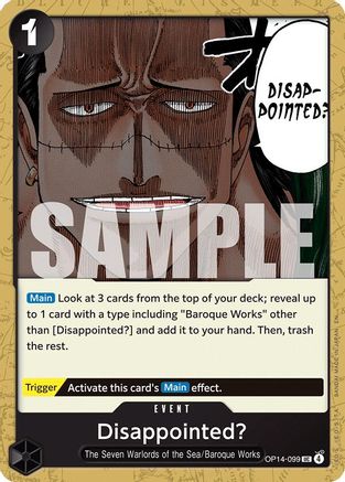Disappointed? (OP14-099) Uncommon - One Piece The Azure Sea's Seven