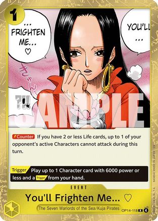 You'll Frighten Me... (OP14-118) Rare - One Piece The Azure Sea's Seven