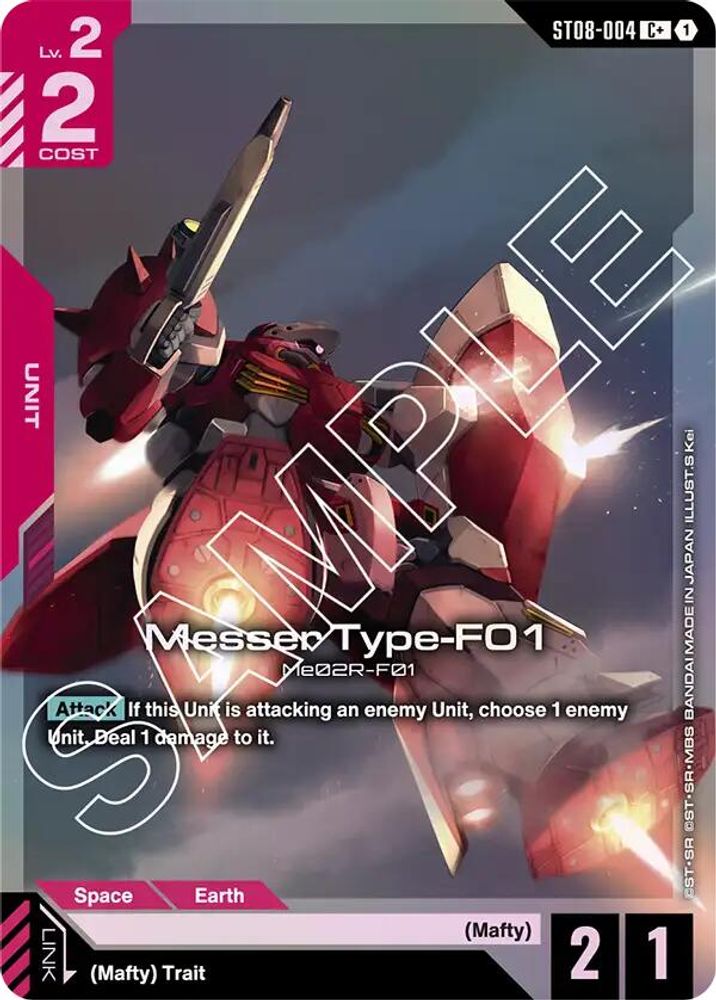 [ALTERNATE ART] Messer Type-F01 (C+) (ST08-004) - Gundam Starter Deck 08 Flash of Radiance