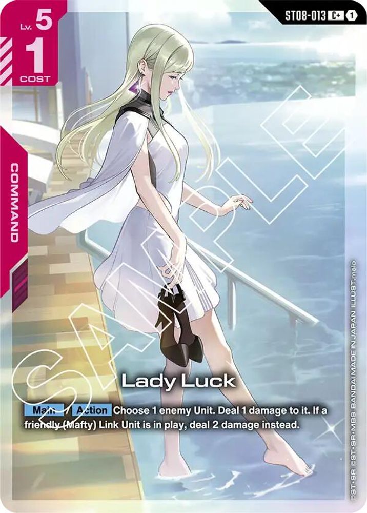[ALTERNATE ART] Lady Luck (C+) (ST08-013) - Gundam Starter Deck 08 Flash of Radiance