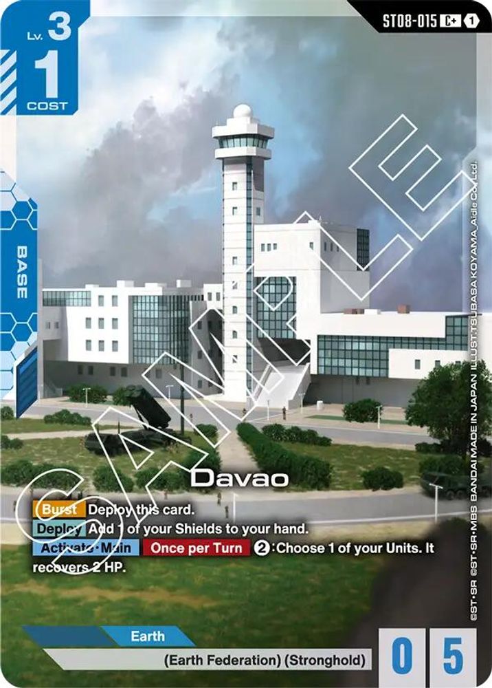 [ALTERNATE ART] Davao (C+) (ST08-015) - Gundam Starter Deck 08 Flash of Radiance
