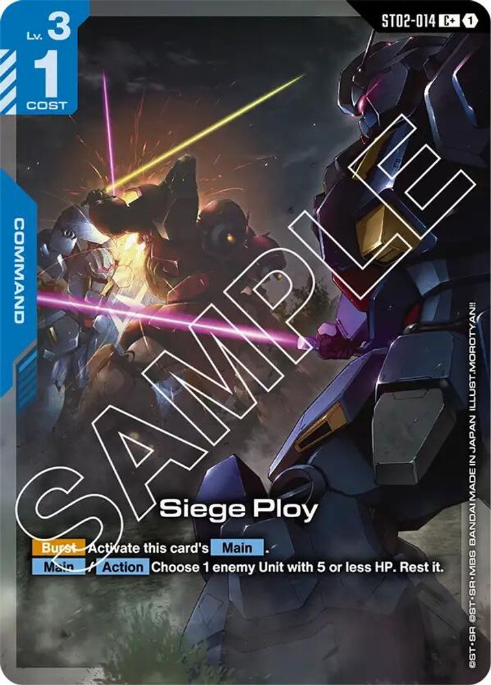 [ALTERNATE ART] Siege Ploy (C+) (ST02-014) - Gundam Starter Deck 08 Flash of Radiance
